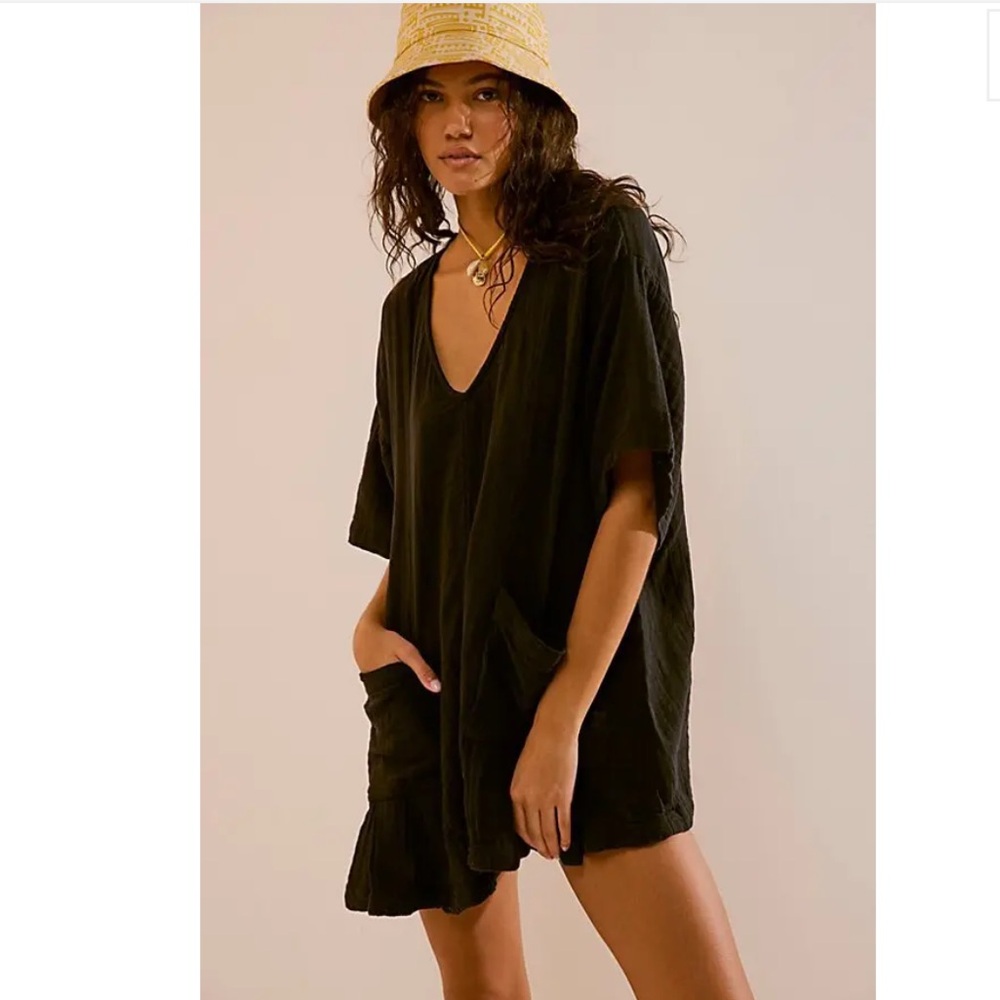 Free People Black So Lively Swim Coverup
